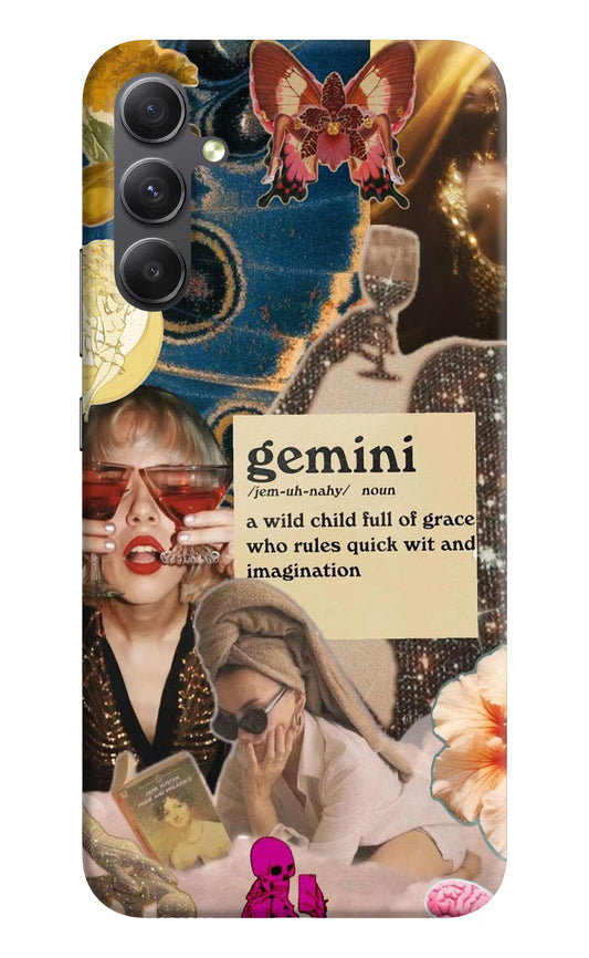 Gemini Zodiac Samsung A34 5G Hard Case Back Cover by Casekaro