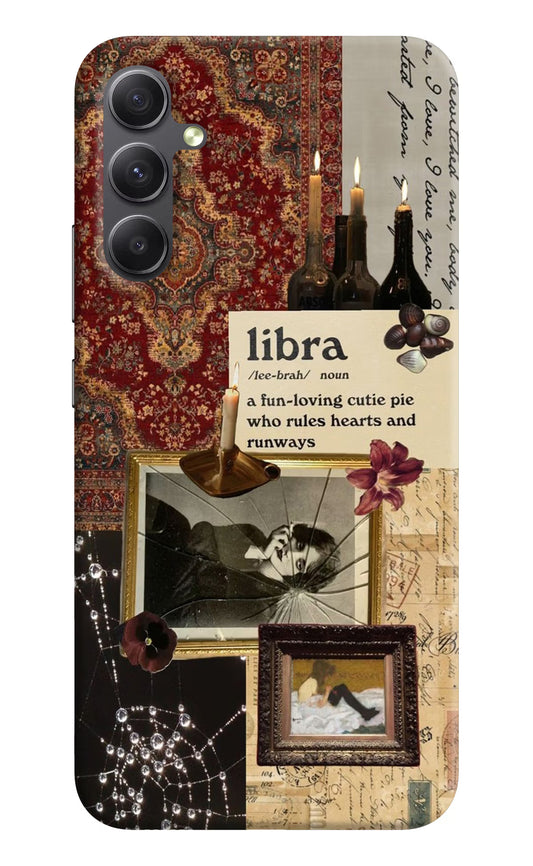 Libra Zodiac Samsung A34 5G Hard Case Back Cover by Casekaro