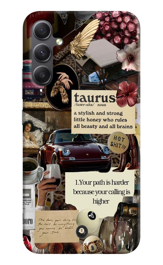 Taurus Zodiac Samsung A34 5G Hard Case Back Cover by Casekaro