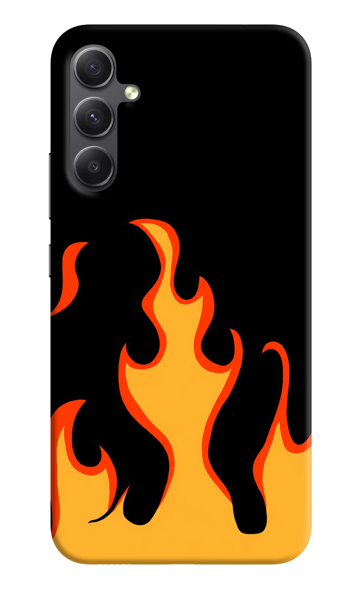 Fired Up – Black Samsung A34 5G Hard Case Back Cover by Casekaro