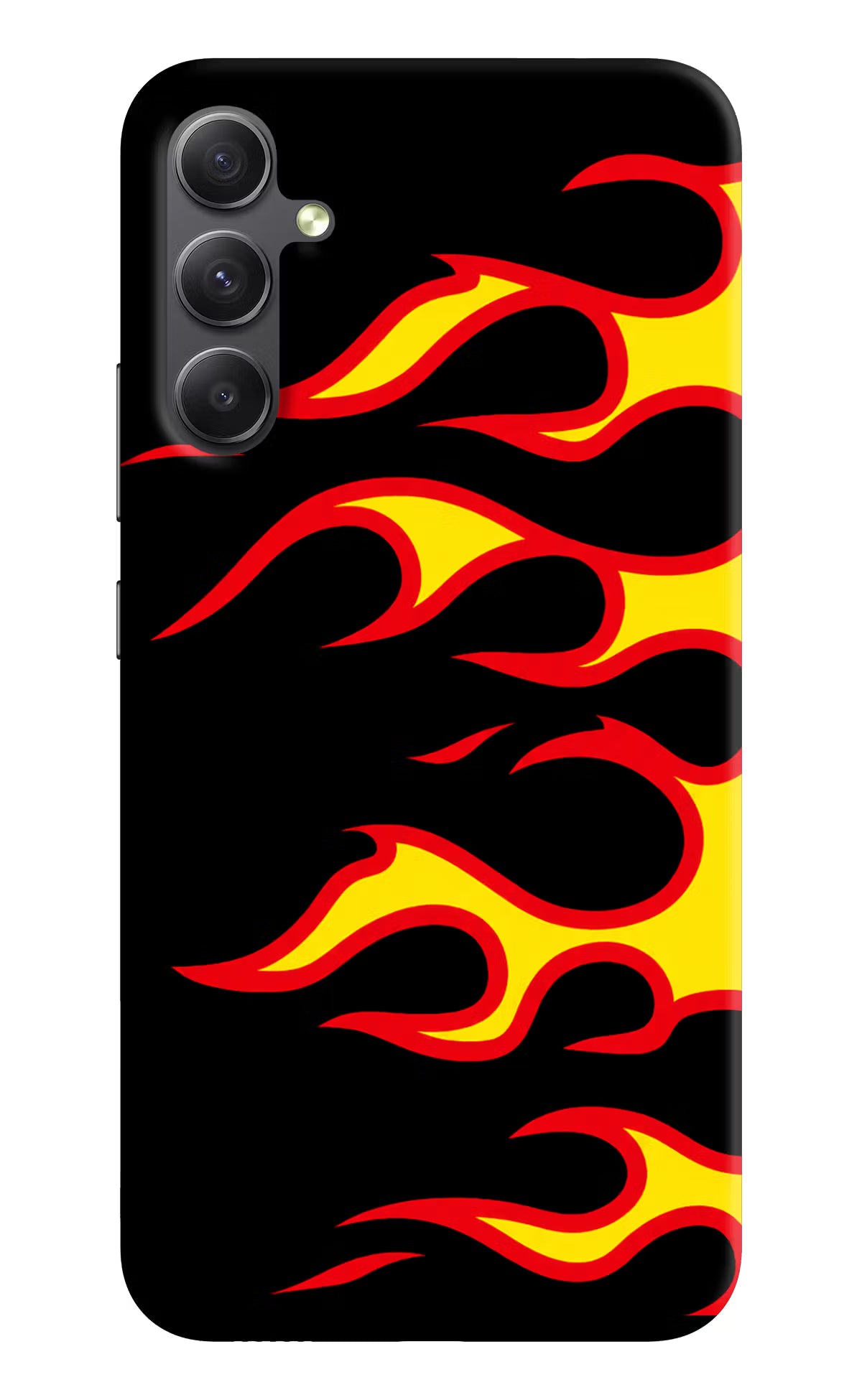 Side Sweep Flames Samsung A34 5G Hard Case Back Cover by Casekaro