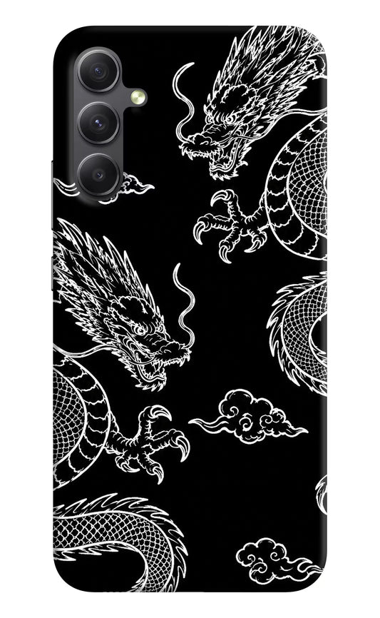 Twin Dragons Samsung A34 5G Hard Case Back Cover by Casekaro