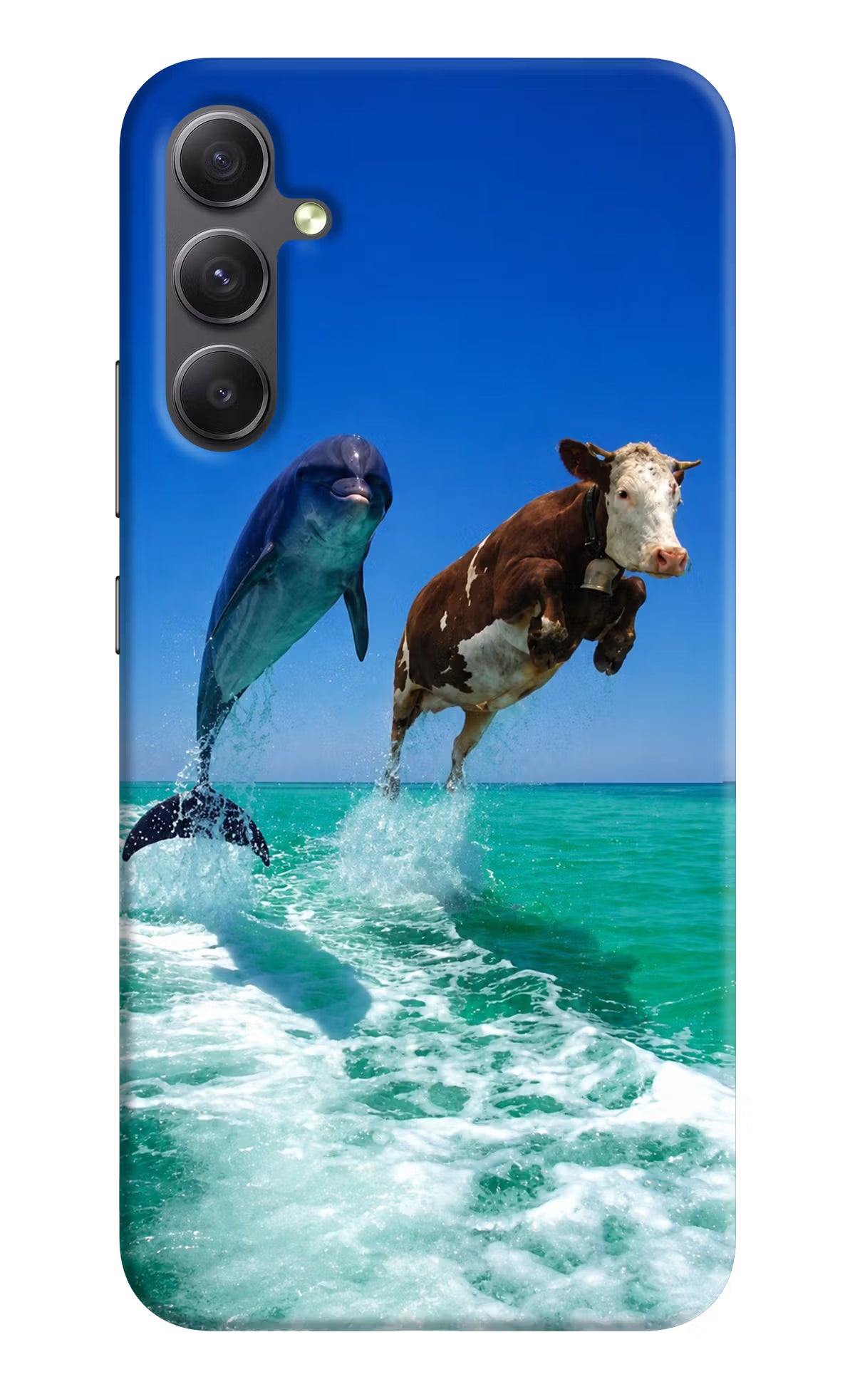 Dolphin vs Cow Samsung A34 5G Back Cover