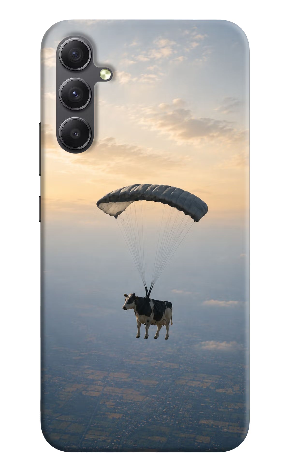 Skydiving Cow Samsung A34 5G Back Cover