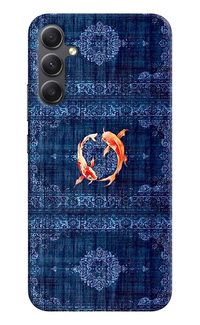 Koi Blue Samsung A34 5G Hard Case Back Cover by Casekaro