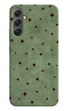 Green Stars Samsung A34 5G Hard Case Back Cover by Casekaro