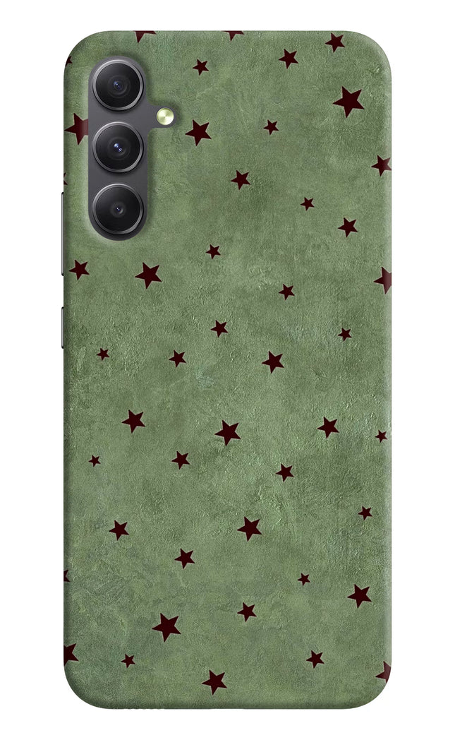 Green Stars Samsung A34 5G Hard Case Back Cover by Casekaro