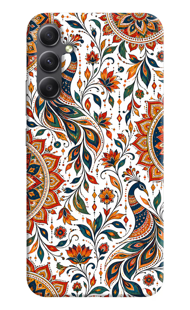 White Mayura Samsung A34 5G Hard Case Back Cover by Casekaro