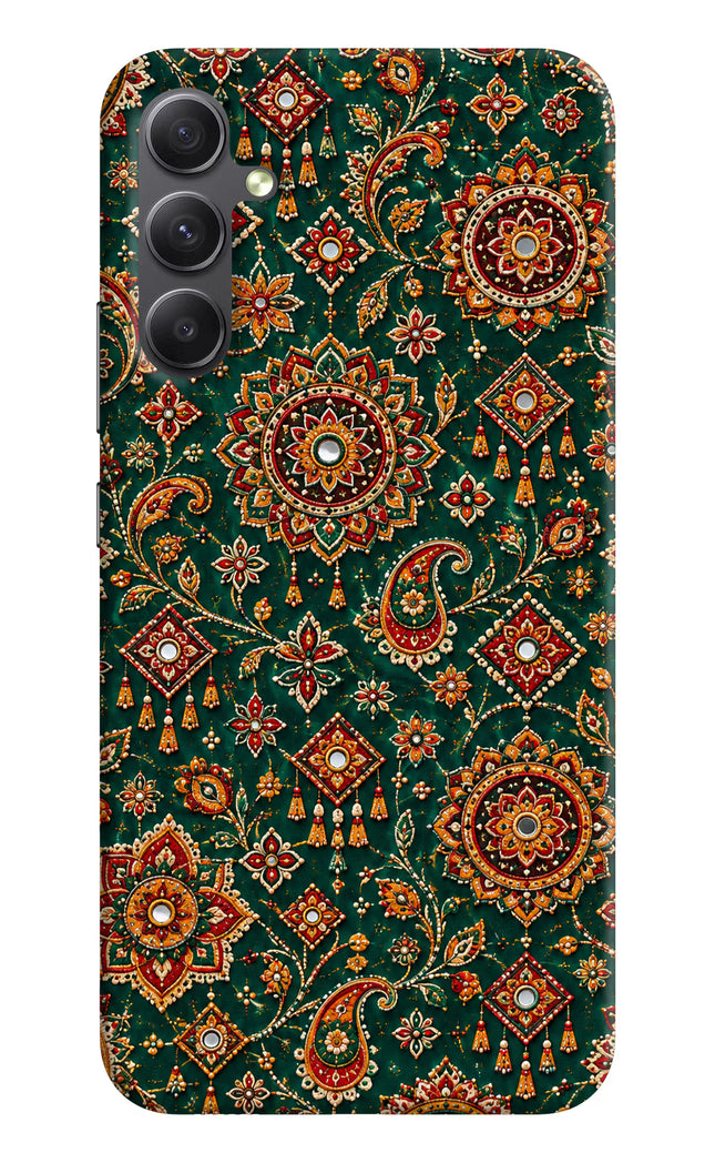 Green Pataka Samsung A34 5G Hard Case Back Cover by Casekaro