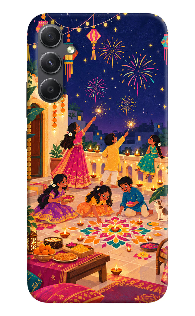 Diwali Night Samsung A34 5G Hard Case Back Cover by Casekaro