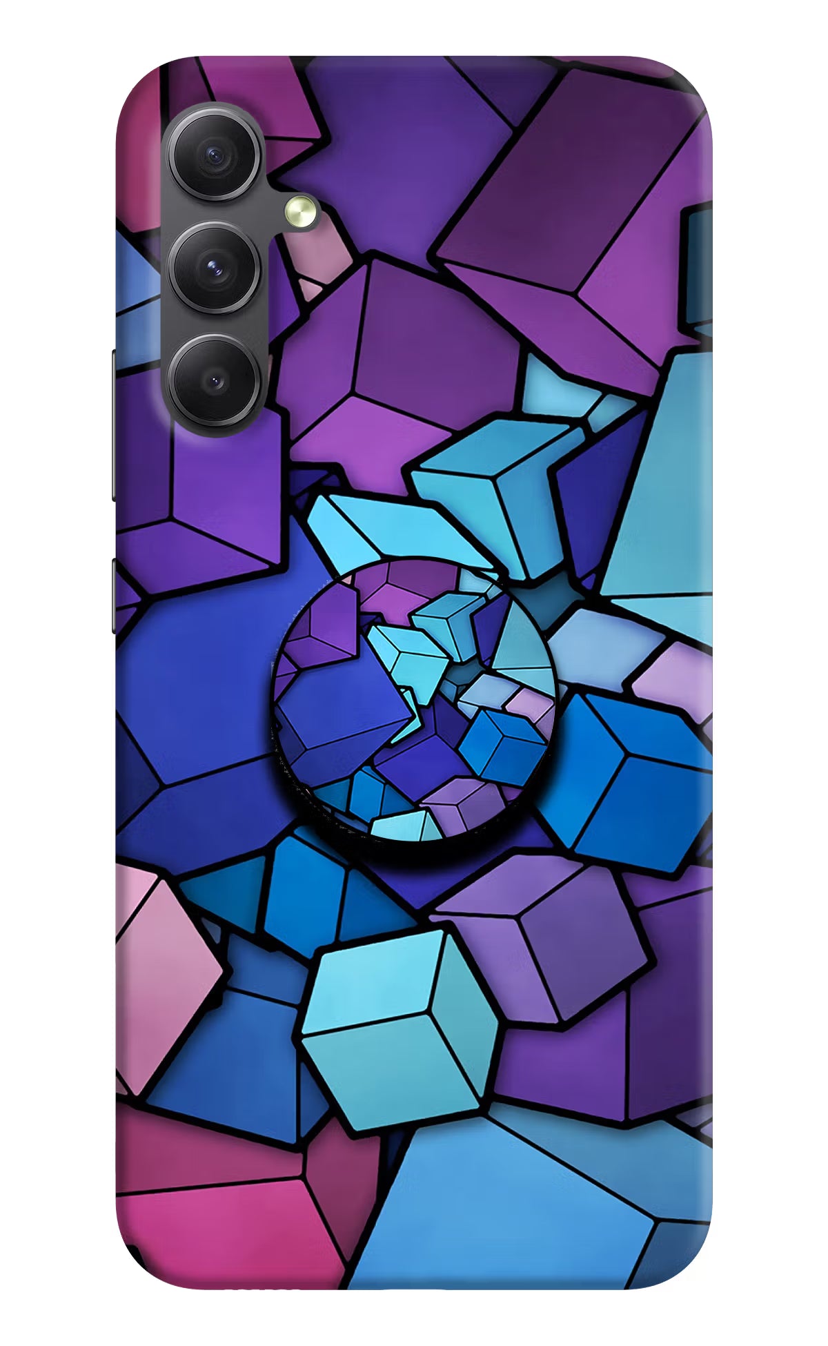 Cubic Abstract Samsung A34 5G Pop Case by Casekaro