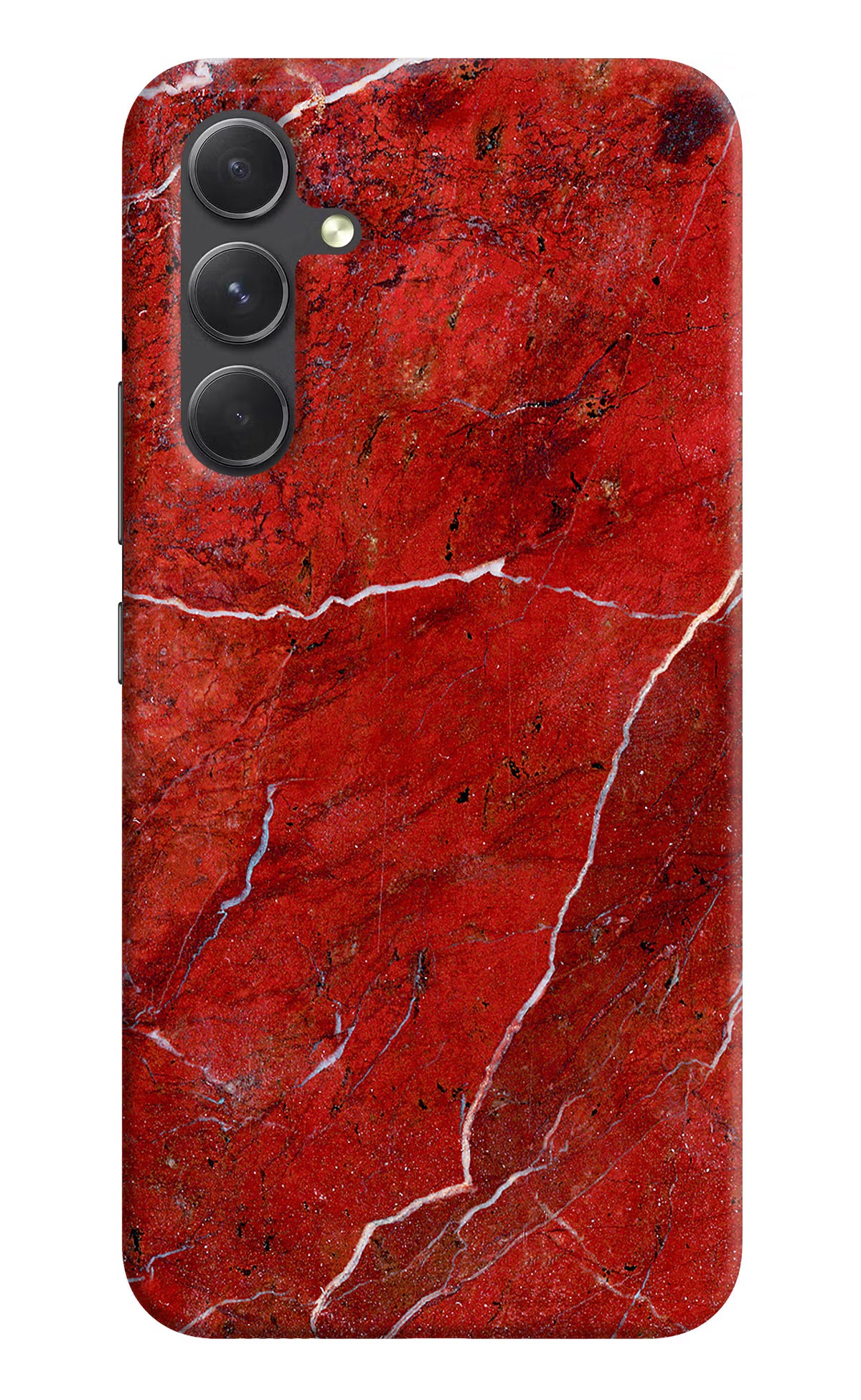 Red Marble Design Samsung A54 5G Hard Case Back Cover by Casekaro