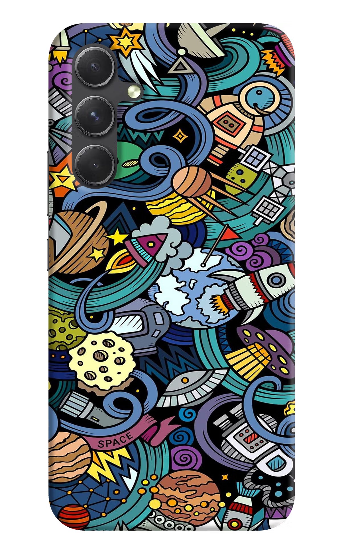 Space Abstract Samsung A54 5G Hard Case Back Cover by Casekaro