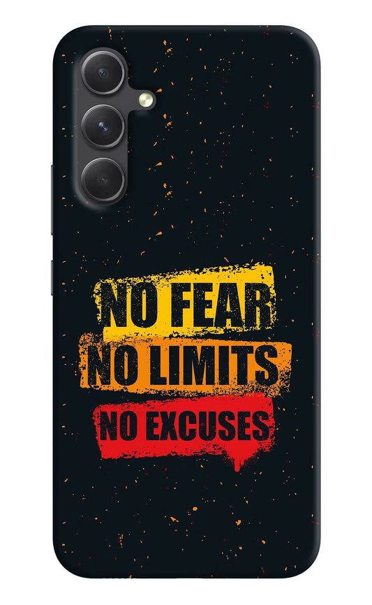 No Fear No Limits No Excuse Samsung A54 5G Hard Case Back Cover by Casekaro