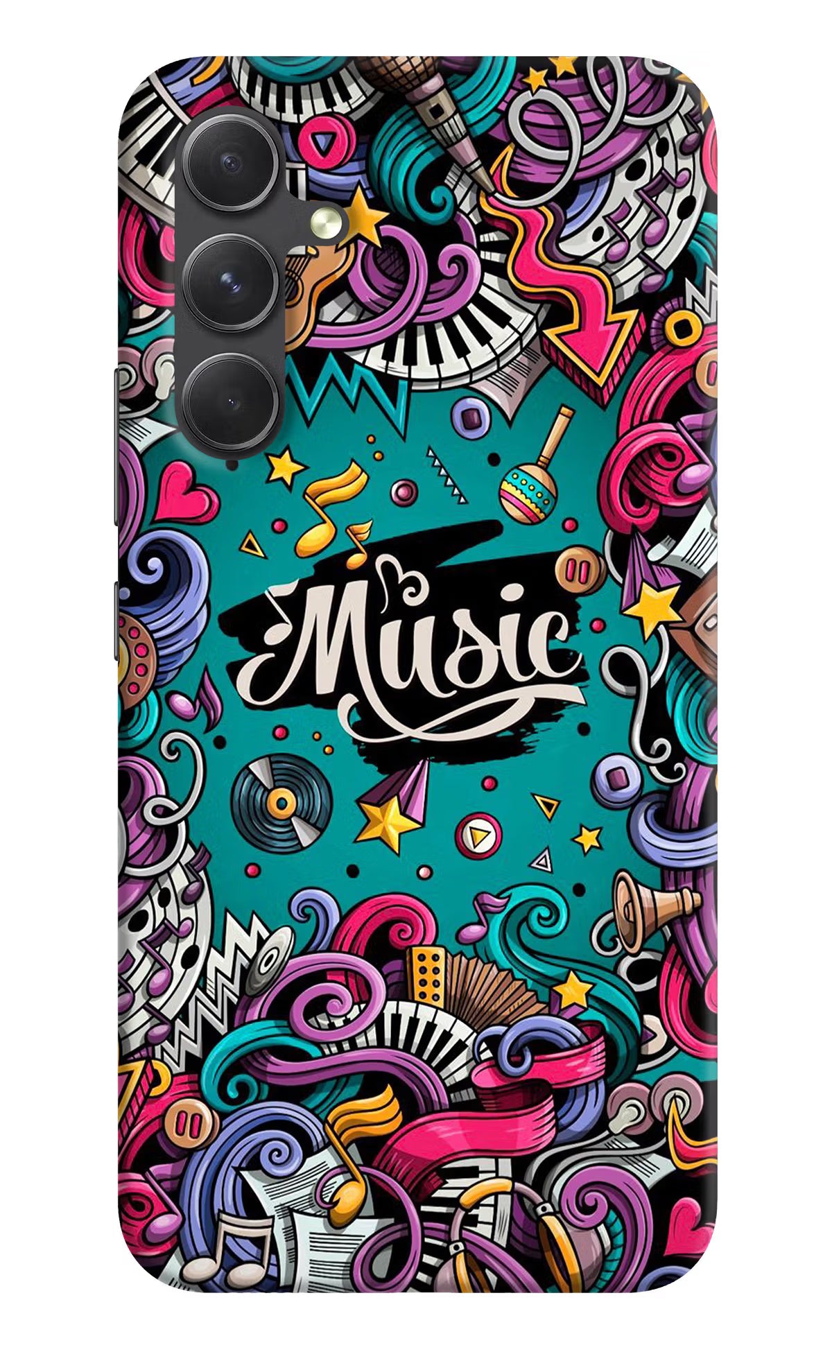 Music Graffiti Samsung A54 5G Hard Case Back Cover by Casekaro