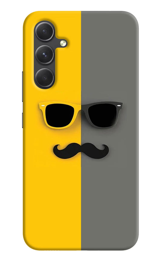 Sunglasses with Mustache Samsung A54 5G Hard Case Back Cover by Casekaro