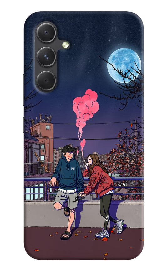 Chilling Couple Samsung A54 5G Hard Case Back Cover by Casekaro