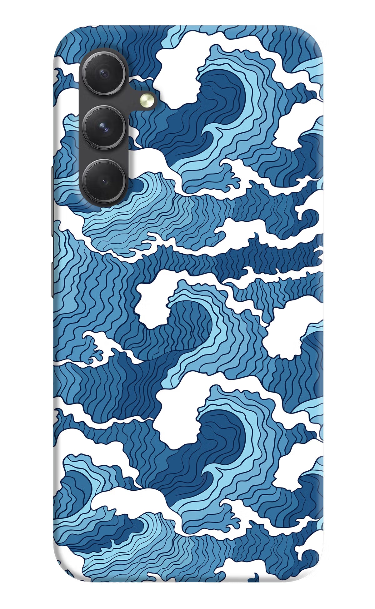 Blue Waves Samsung A54 5G Hard Case Back Cover by Casekaro