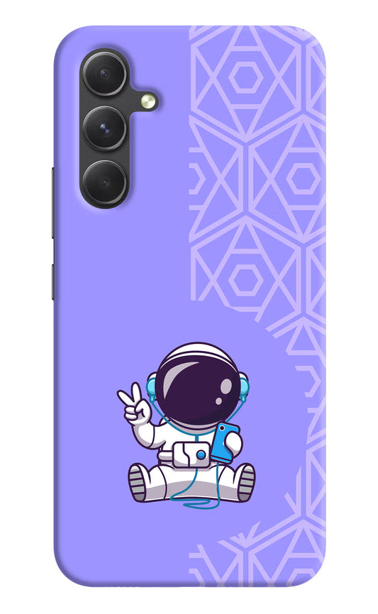 Cute Astronaut Chilling Samsung A54 5G Hard Case Back Cover by Casekaro
