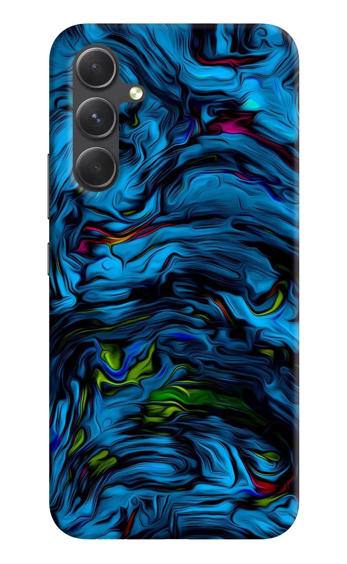 Dark Blue Abstract Samsung A54 5G Hard Case Back Cover by Casekaro
