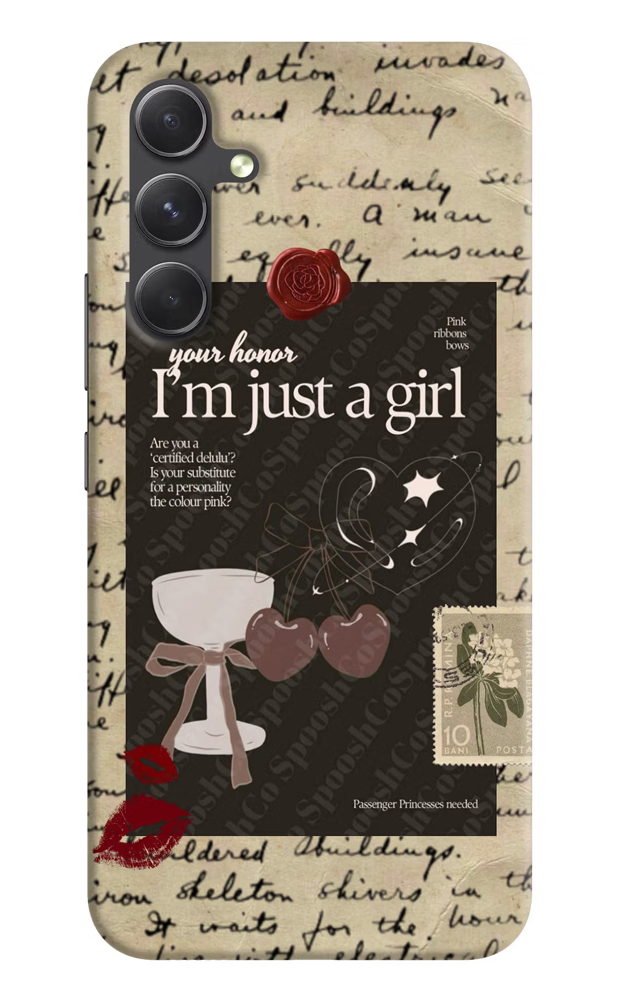 I am just a girl Samsung A54 5G Hard Case Back Cover by Casekaro