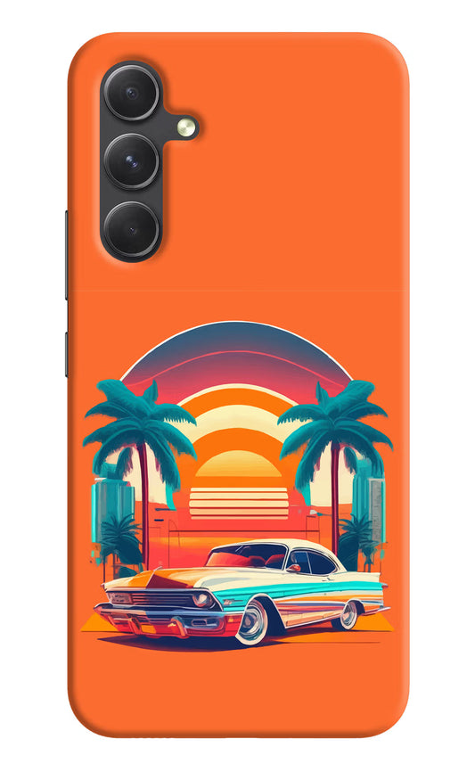 Palm Drive 80s Samsung A54 5G Hard Case Back Cover by Casekaro