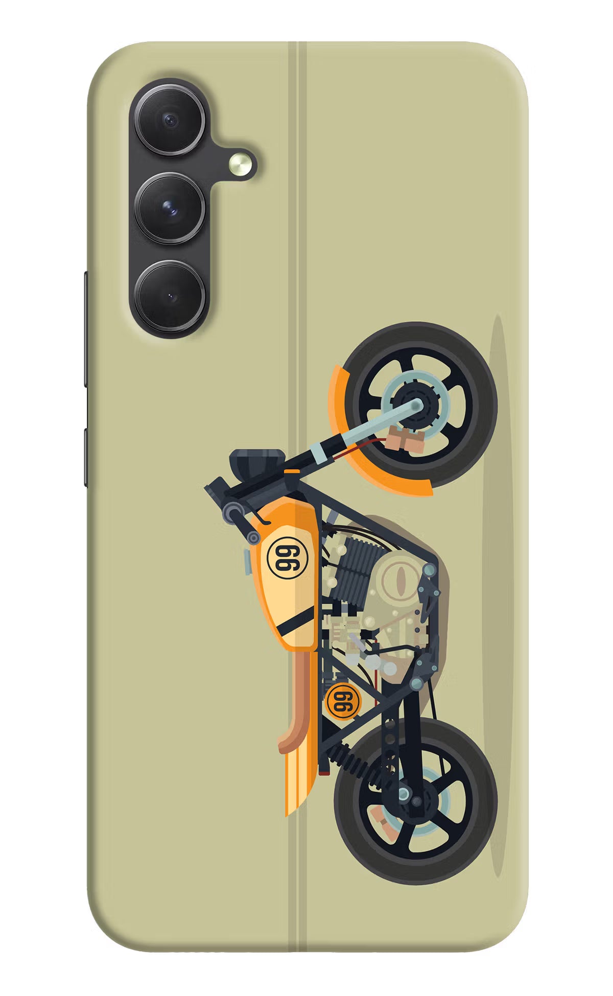Vertical Speedster Samsung A54 5G Hard Case Back Cover by Casekaro