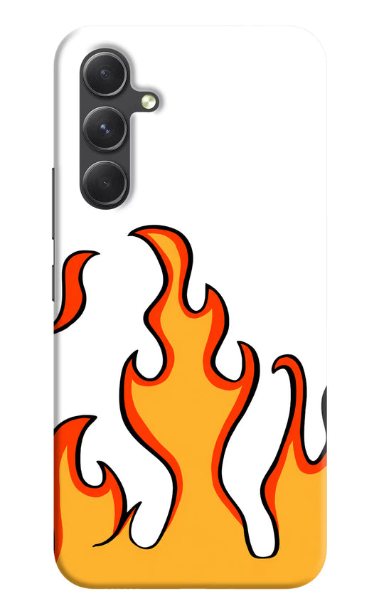 Fired Up – White Samsung A54 5G Hard Case Back Cover by Casekaro