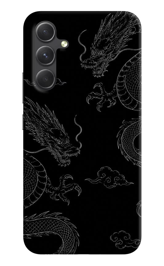 Twin Dragons Samsung A54 5G Hard Case Back Cover by Casekaro