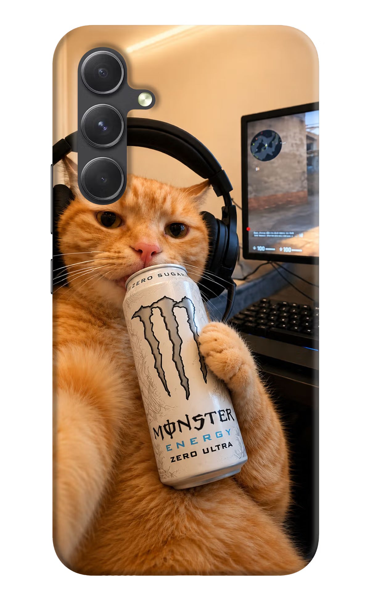 Gamer Cat Energy Samsung A54 5G Back Cover