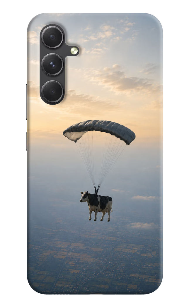 Skydiving Cow Samsung A54 5G Hard Case Back Cover by Casekaro