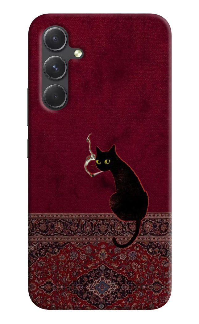 Midnight Cat Samsung A54 5G Hard Case Back Cover by Casekaro