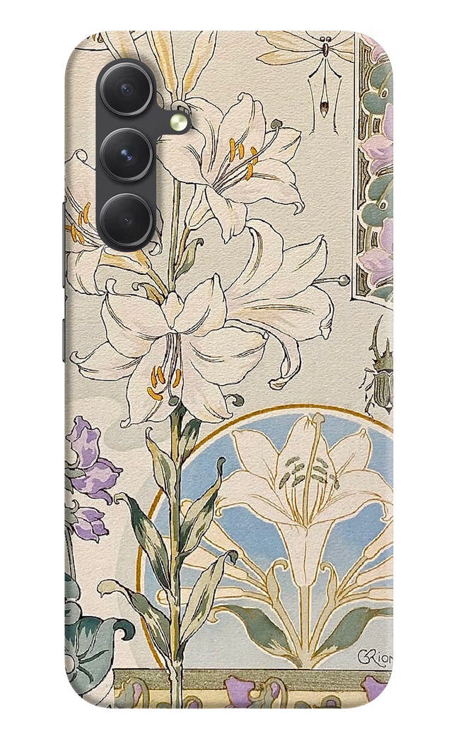 White Lily Samsung A54 5G Hard Case Back Cover by Casekaro