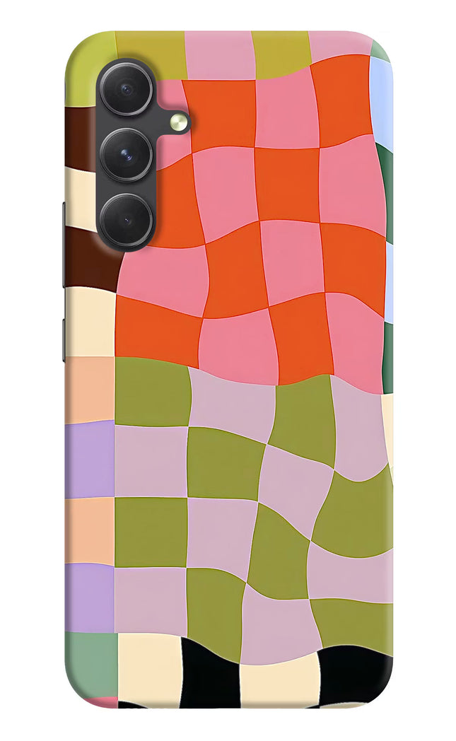 Wavy Grid Samsung A54 5G Hard Case Back Cover by Casekaro