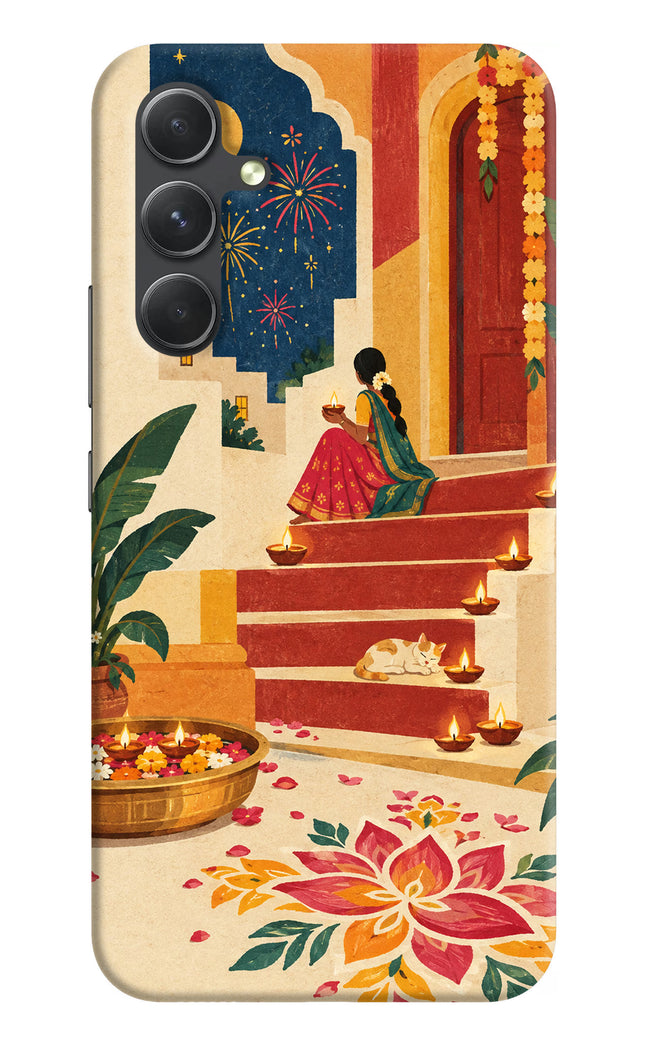 Diwali Rangoli Samsung A54 5G Hard Case Back Cover by Casekaro