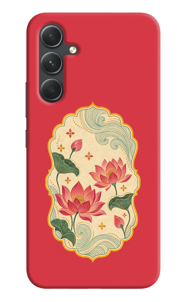 Pink Lotus Samsung A54 5G Hard Case Back Cover by Casekaro