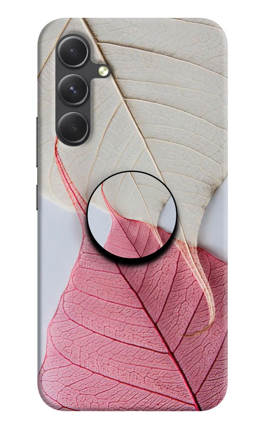 White Pink Leaf Samsung A54 5G Pop Case by Casekaro