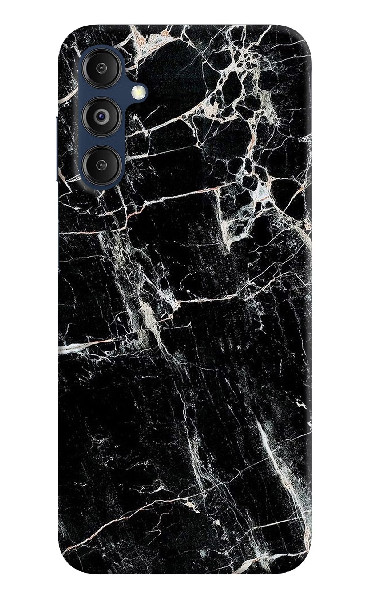 Black Marble Texture Samsung M14 4G Hard Case Back Cover by Casekaro