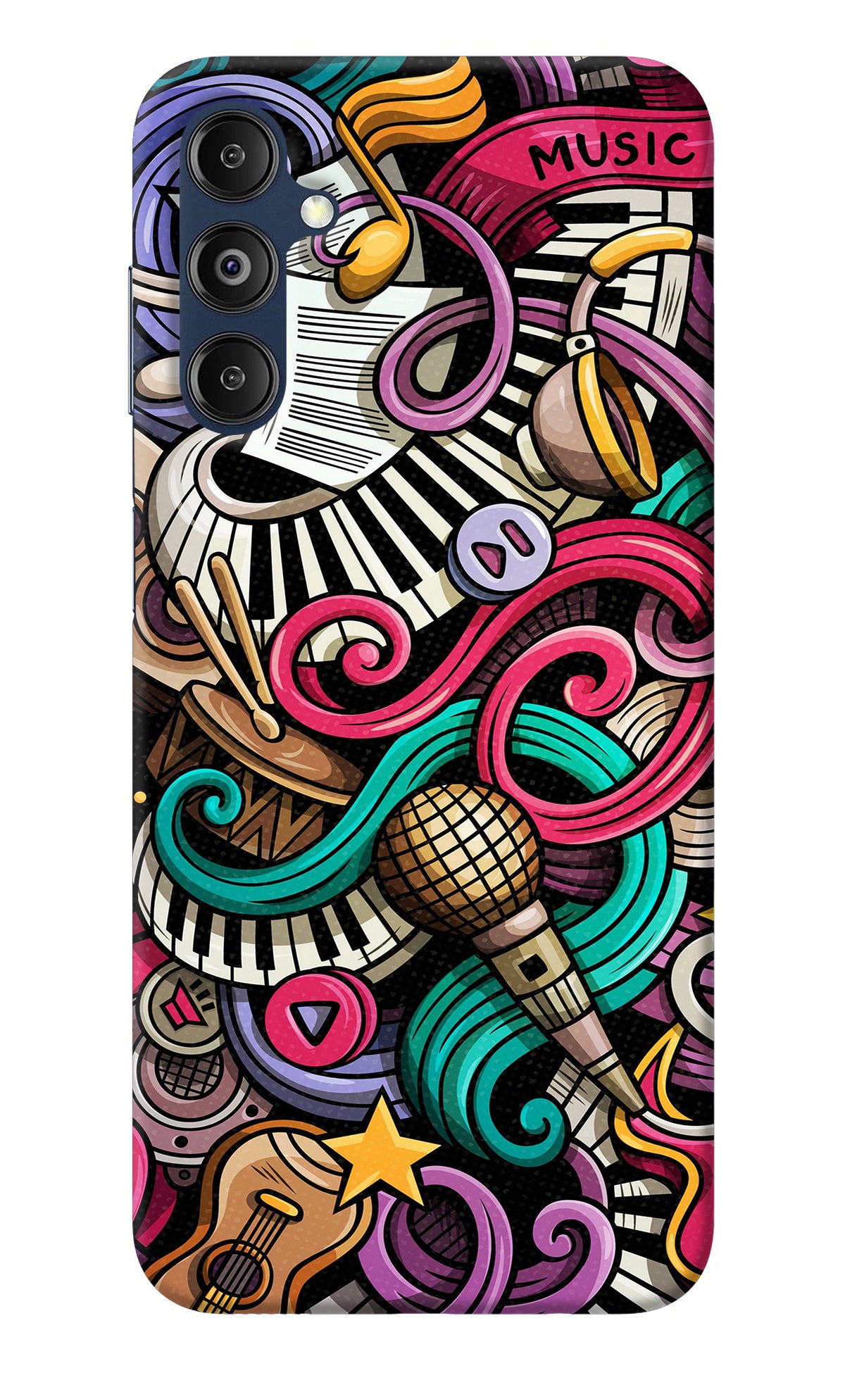 Music Abstract Samsung M14 Back Cover