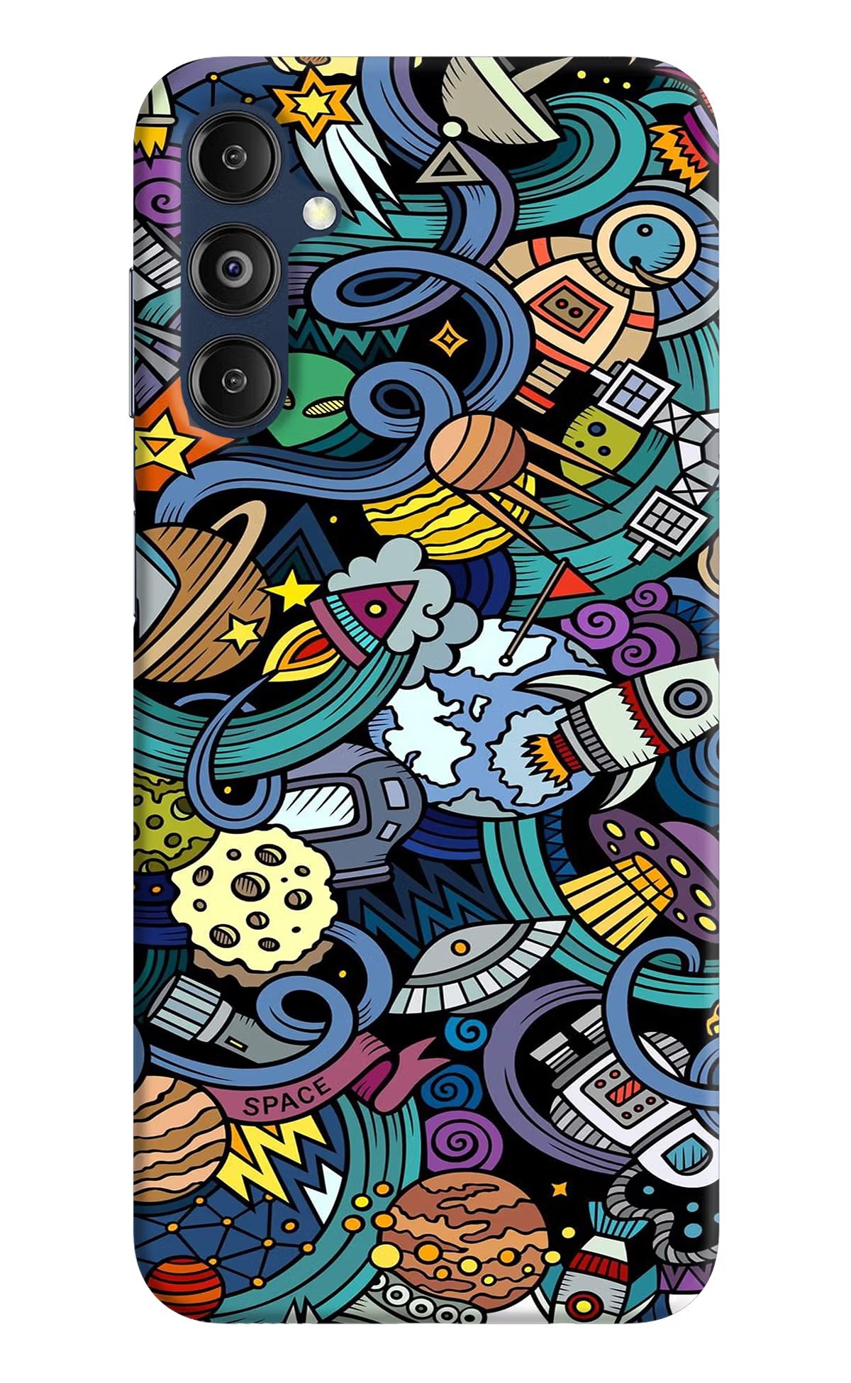Space Abstract Samsung M14 Hard Case Back Cover by Casekaro