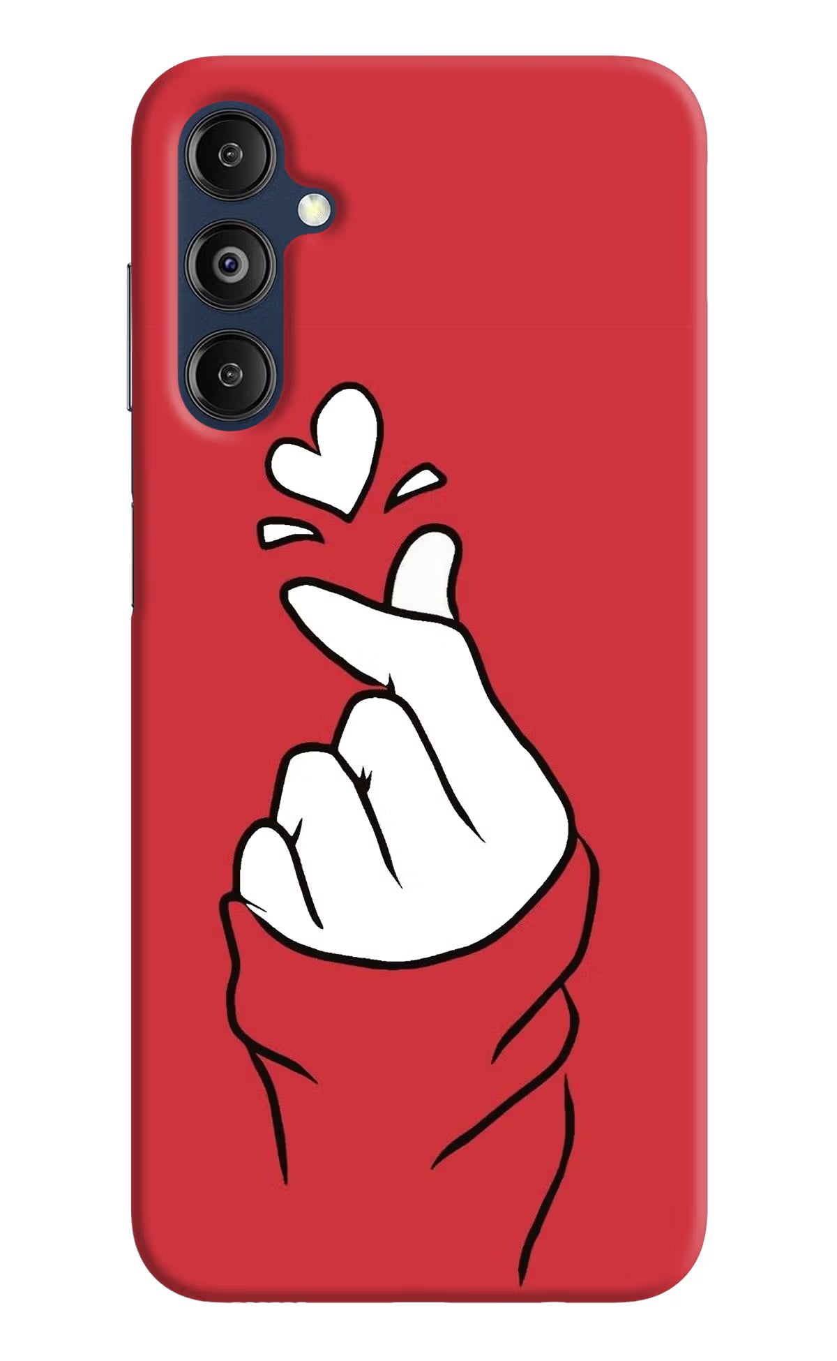 Korean Love Sign Samsung M14 Hard Case Back Cover by Casekaro