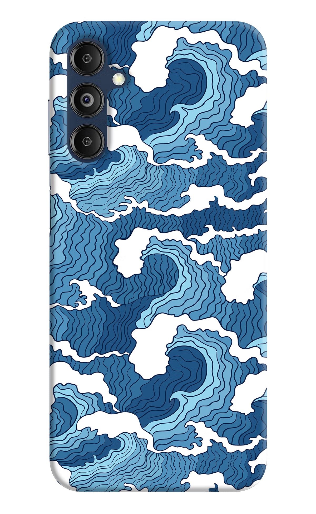 Blue Waves Samsung M14 4G Hard Case Back Cover by Casekaro