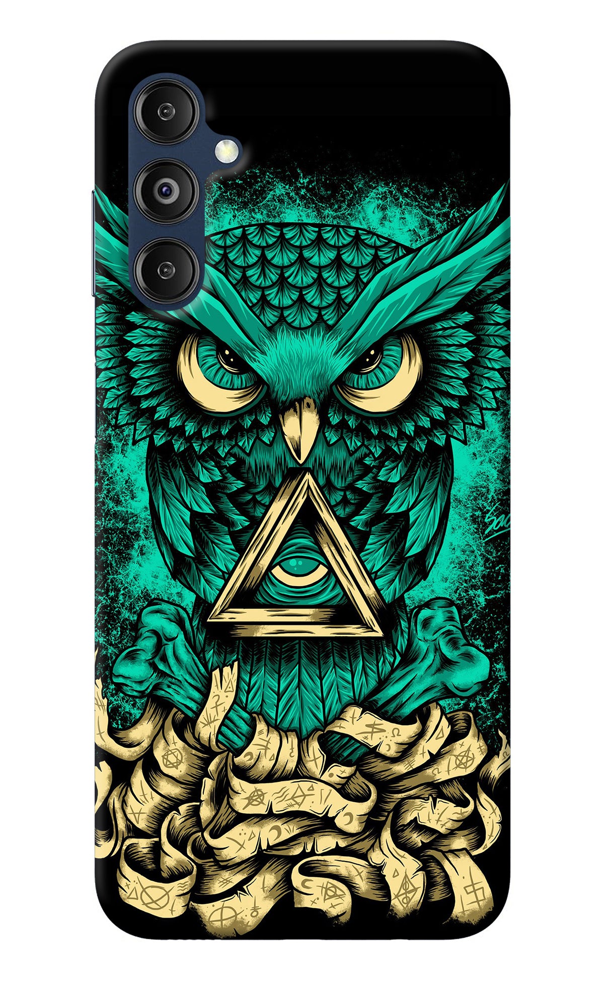 Green Owl Samsung M14 Back Cover