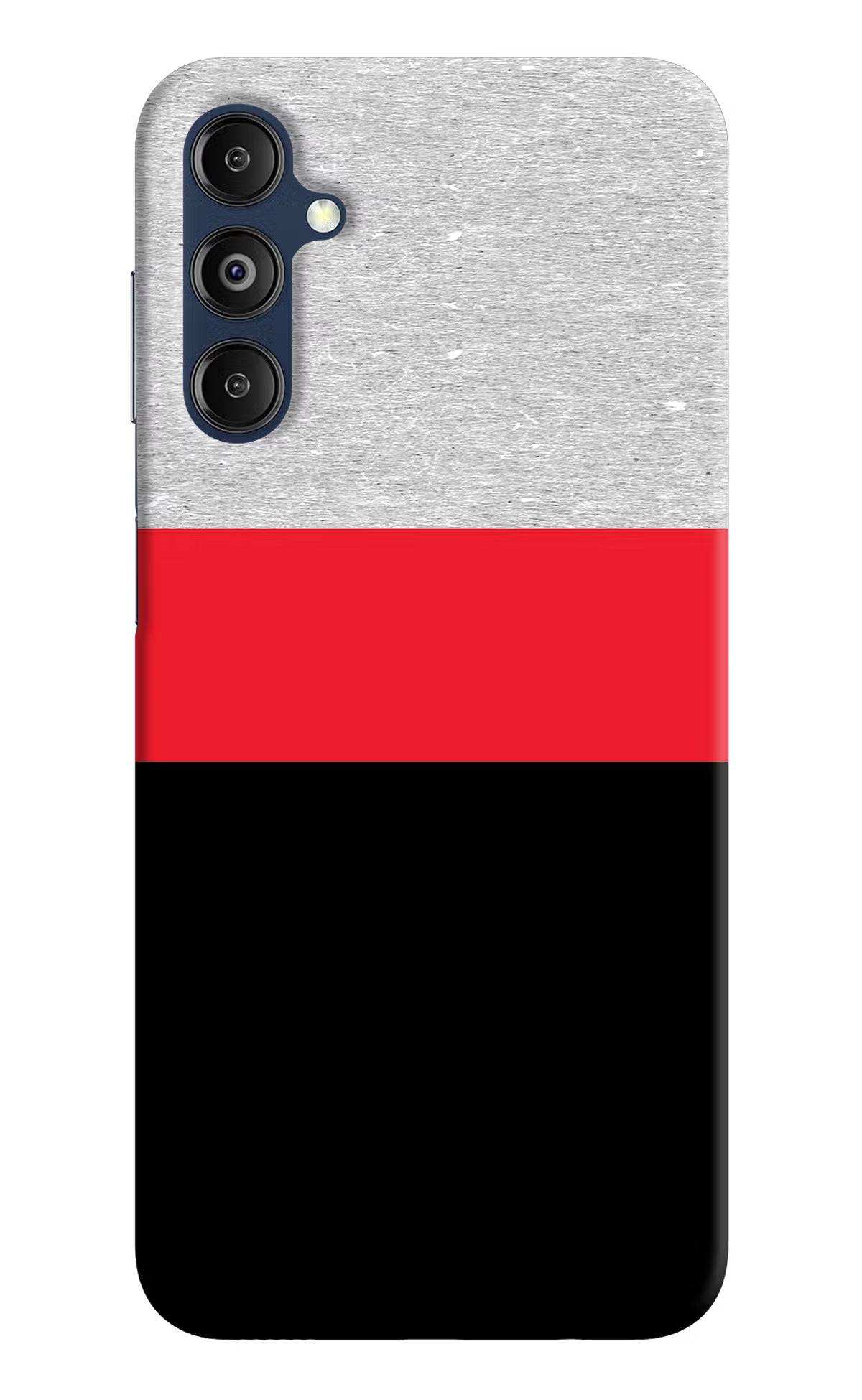 Tri Color Pattern Samsung M14 Hard Case Back Cover by Casekaro