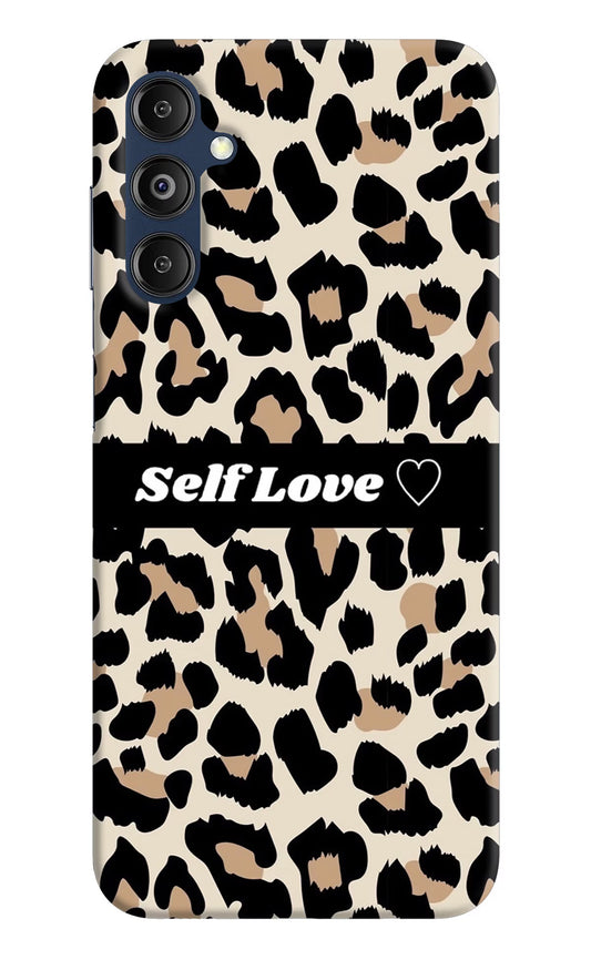 Leopard Print Self Love Samsung M14 Hard Case Back Cover by Casekaro
