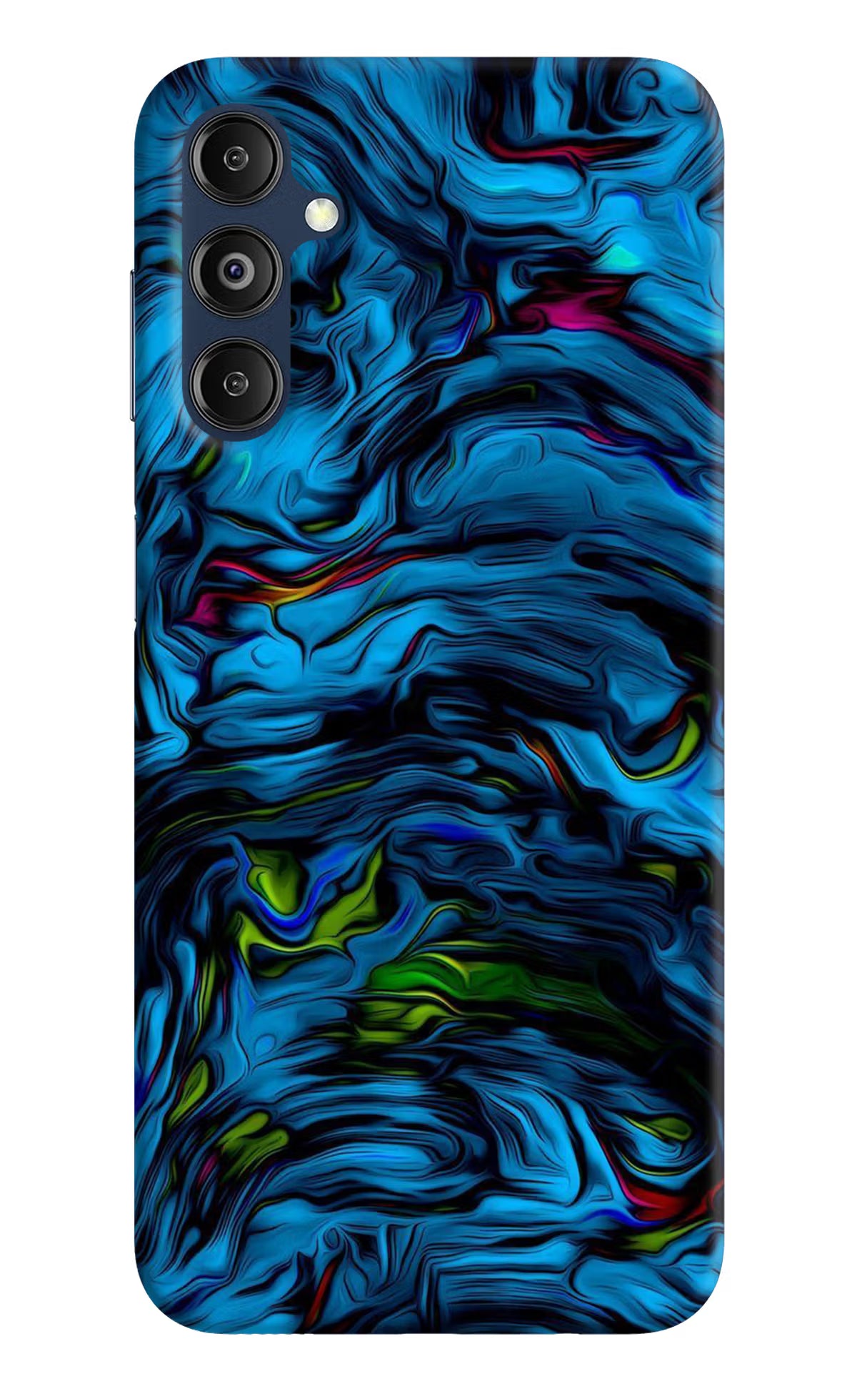 Dark Blue Abstract Samsung M14 Hard Case Back Cover by Casekaro