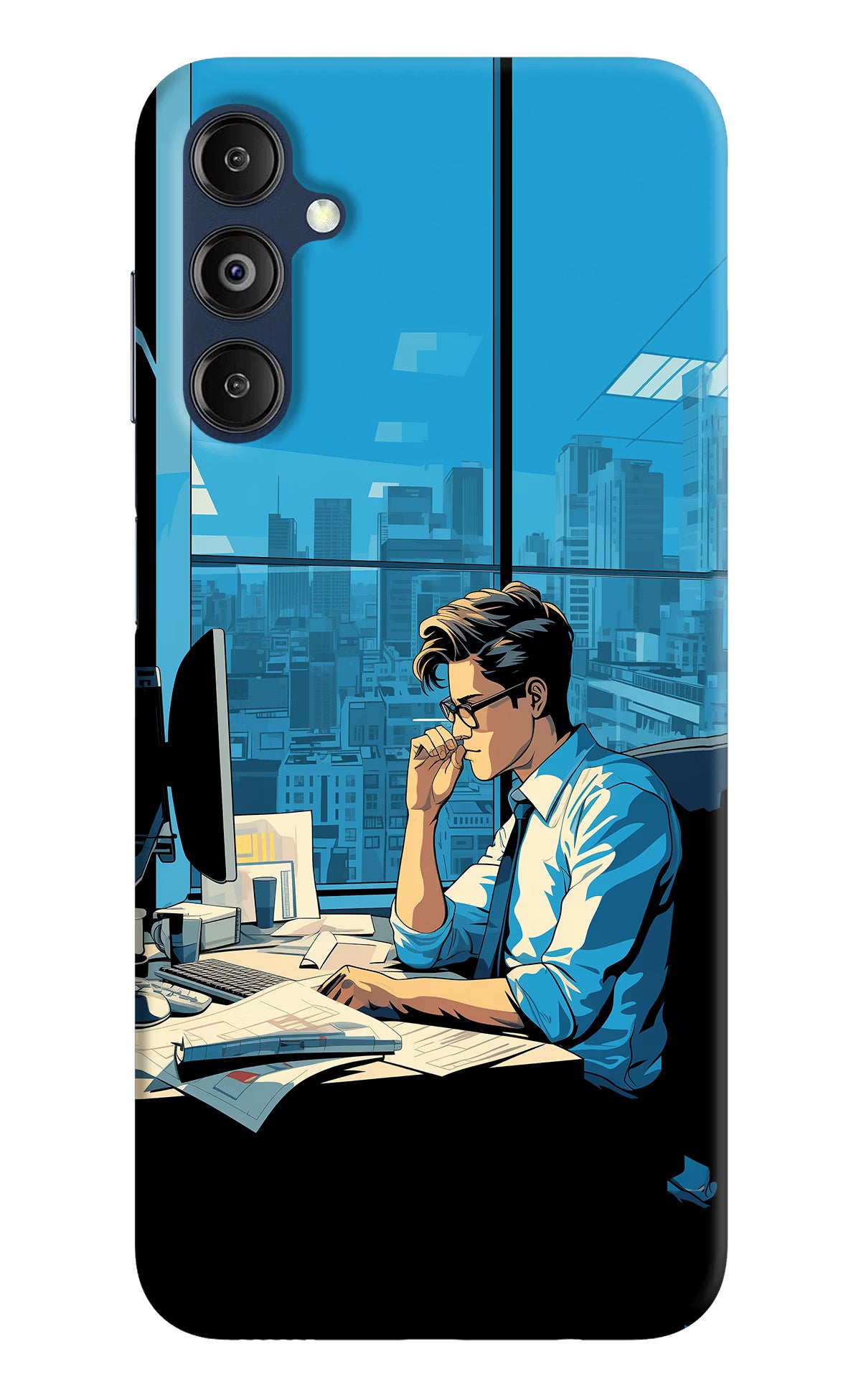 Focused Hustler (AI Generated) Samsung M14 Hard Case Back Cover by Casekaro