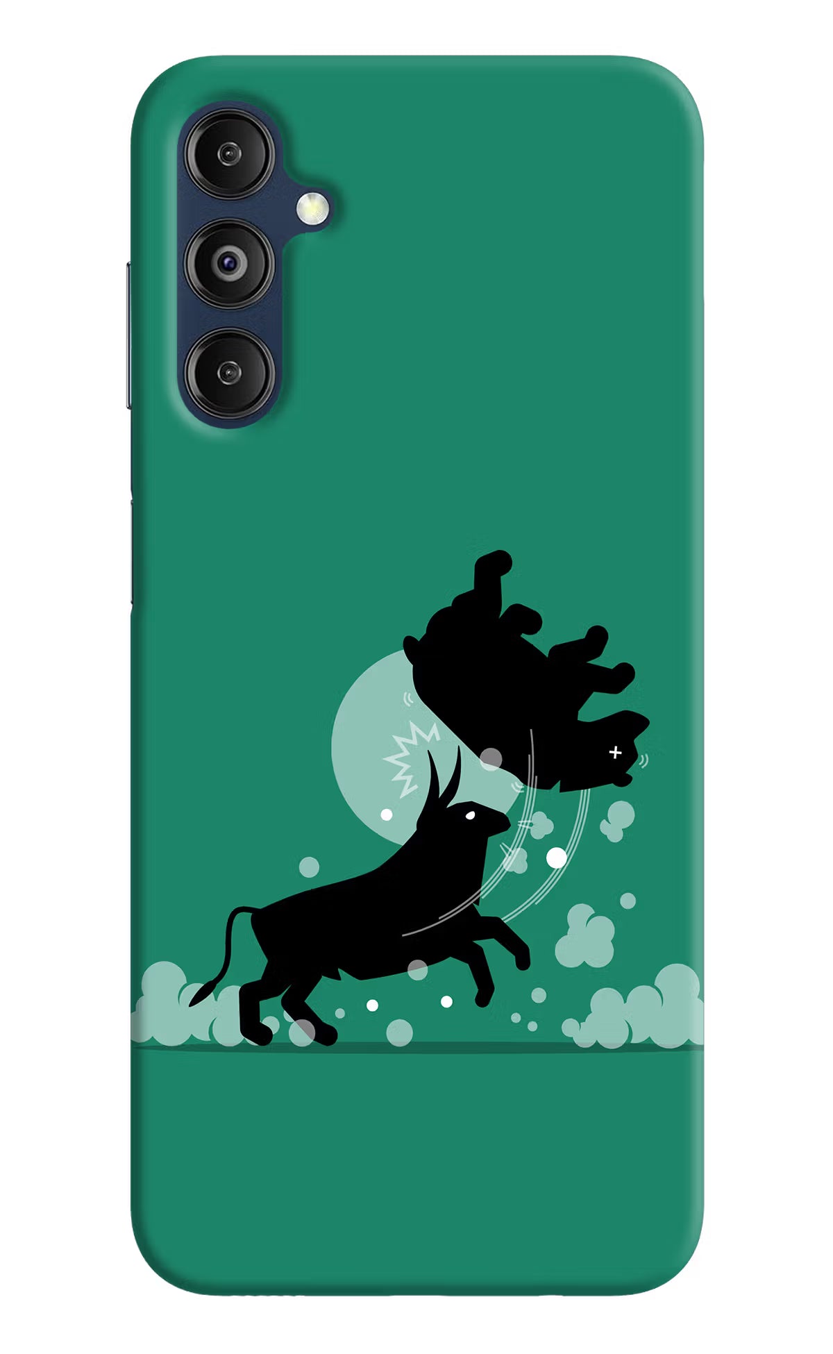 Bull Conqueror Samsung M14 Hard Case Back Cover by Casekaro