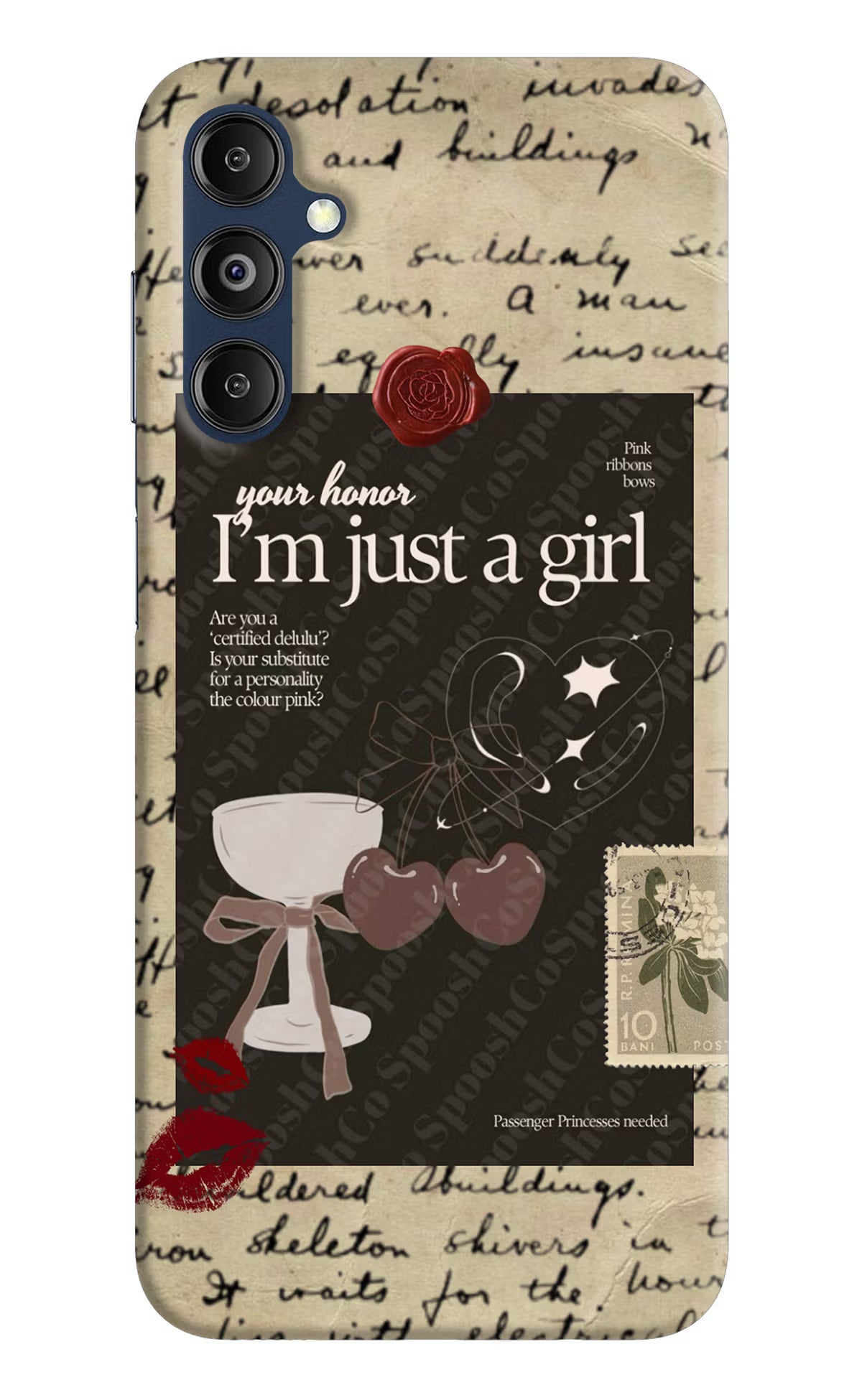 I am just a girl Samsung M14 4G Hard Case Back Cover by Casekaro