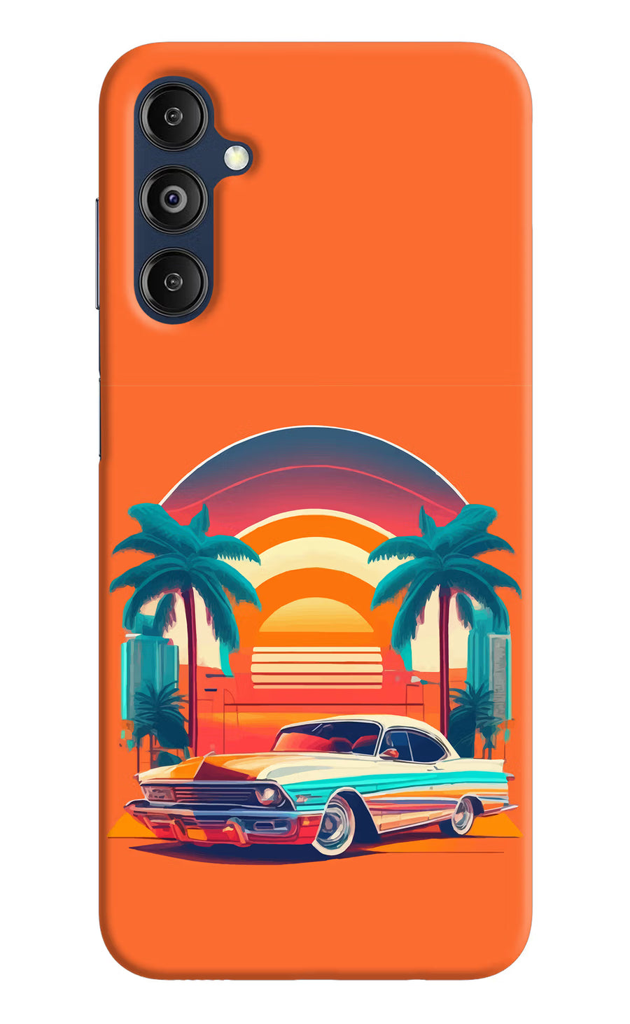 Palm Drive 80s Samsung M14 4G Back Cover, Hard case